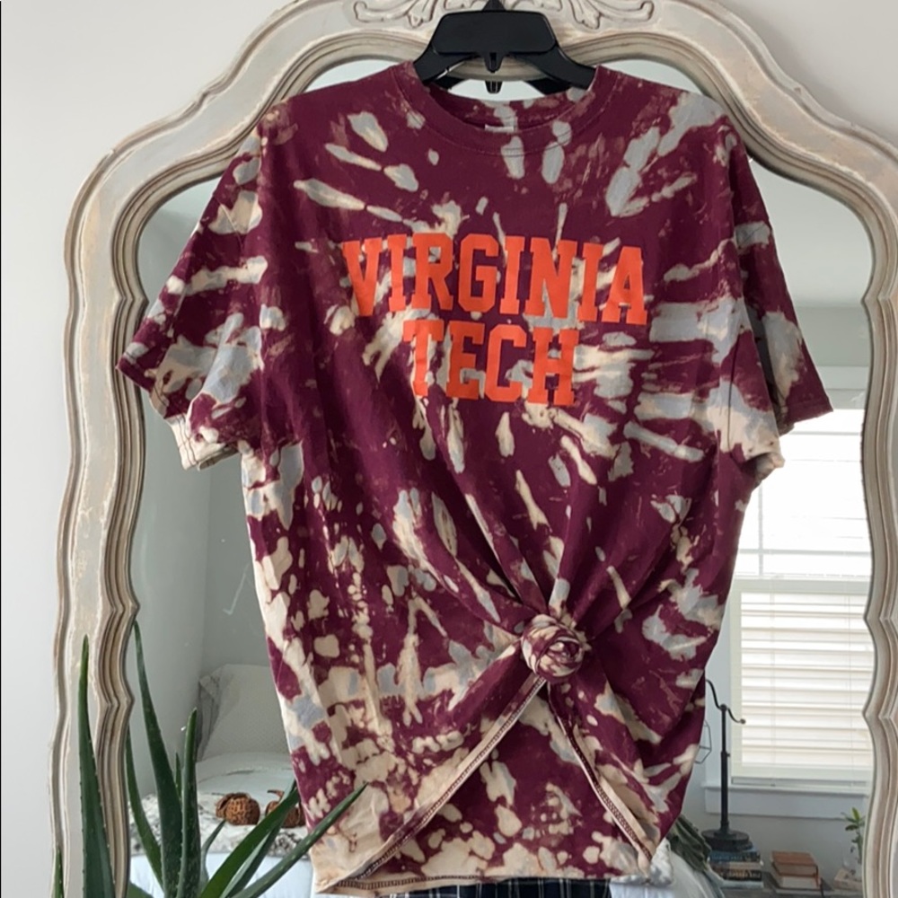 Tie Dye Bleached Virginia Tech T-Shirt